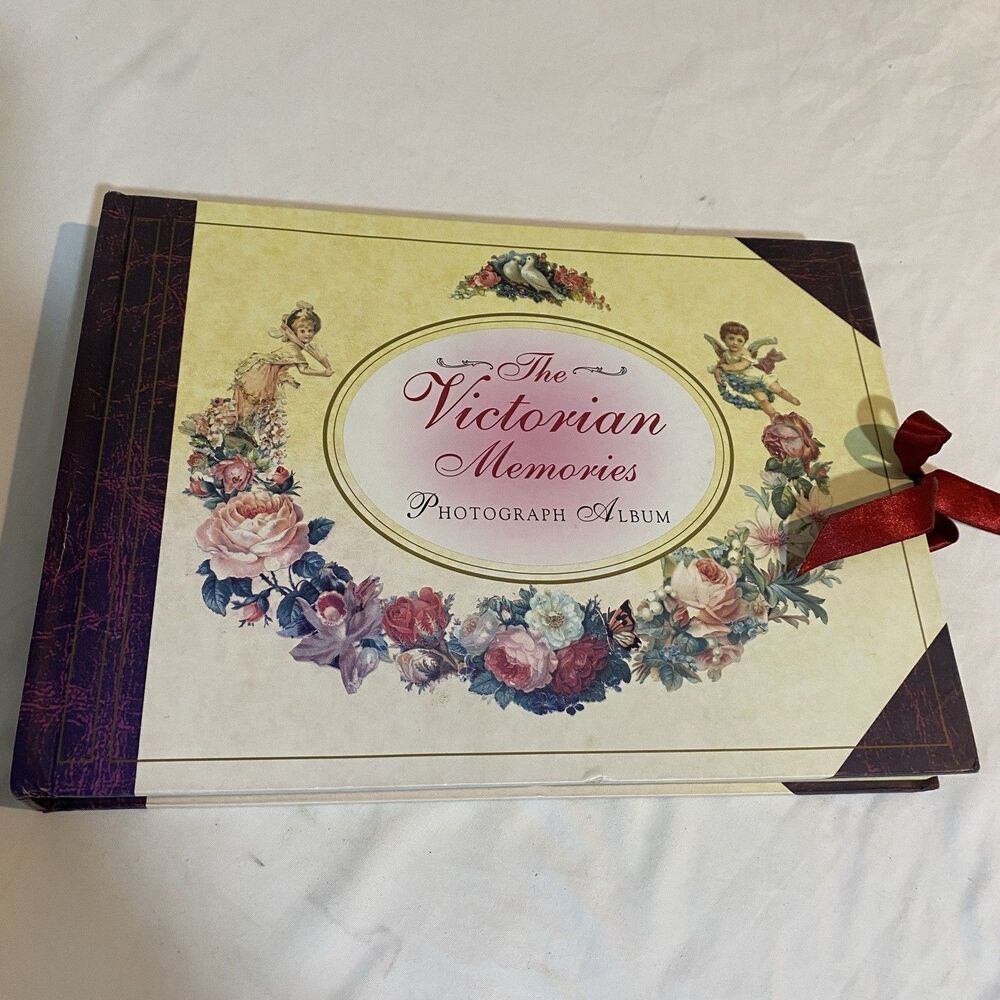 The Victorian Memories Photograph Album 1996 11.5x8.5" coffee table photo ribbon